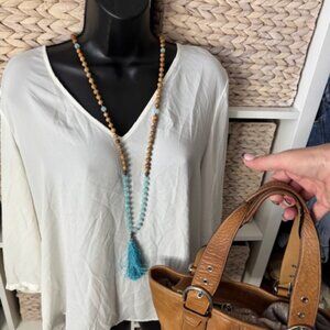 Sheer white Express Blouse - Large